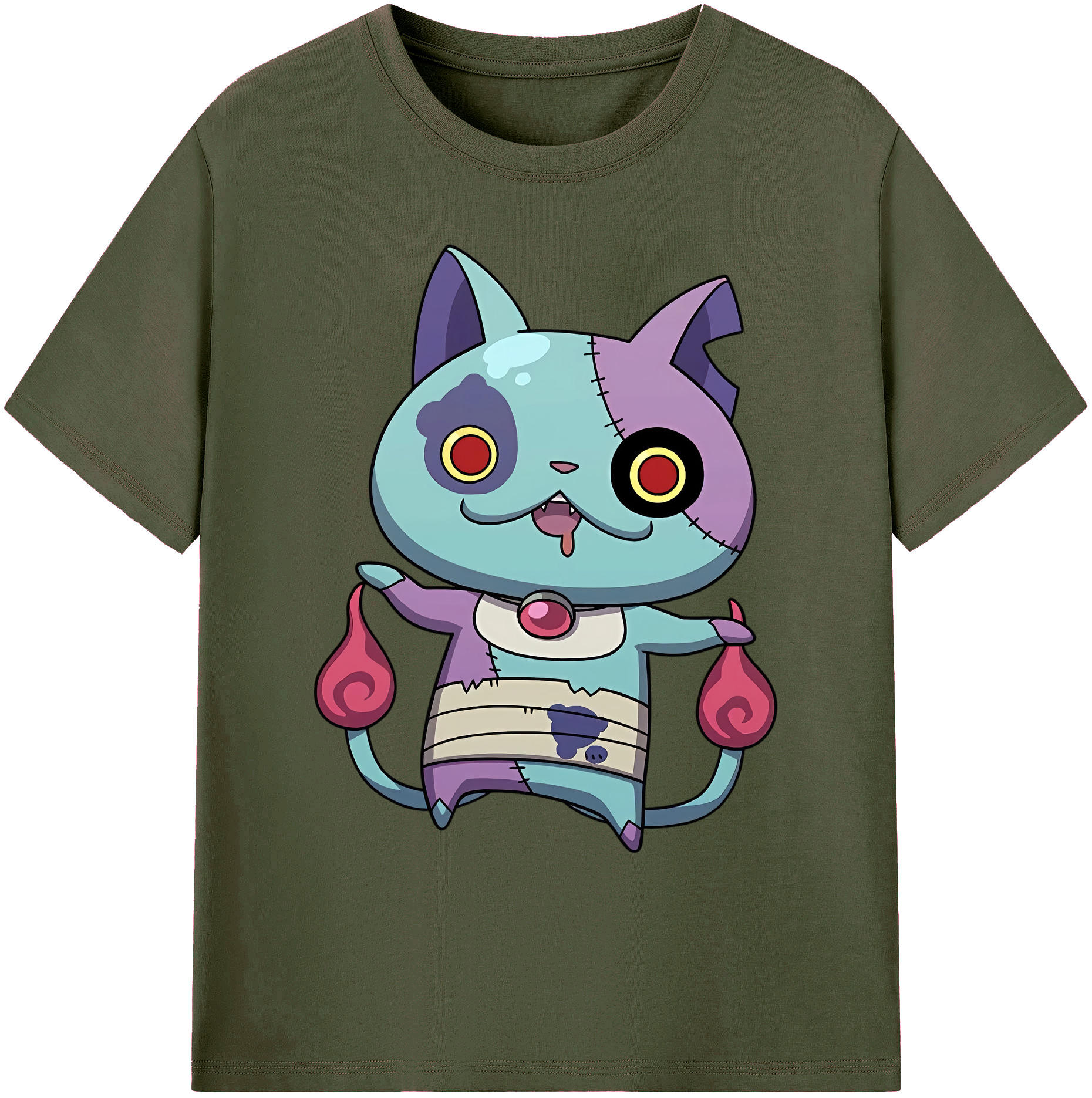（画像用） 妖怪ウォッチ Yo-kai Watch 綿100％ メンズ半袖Tシャツ｜肌触りやわらか＆通気性